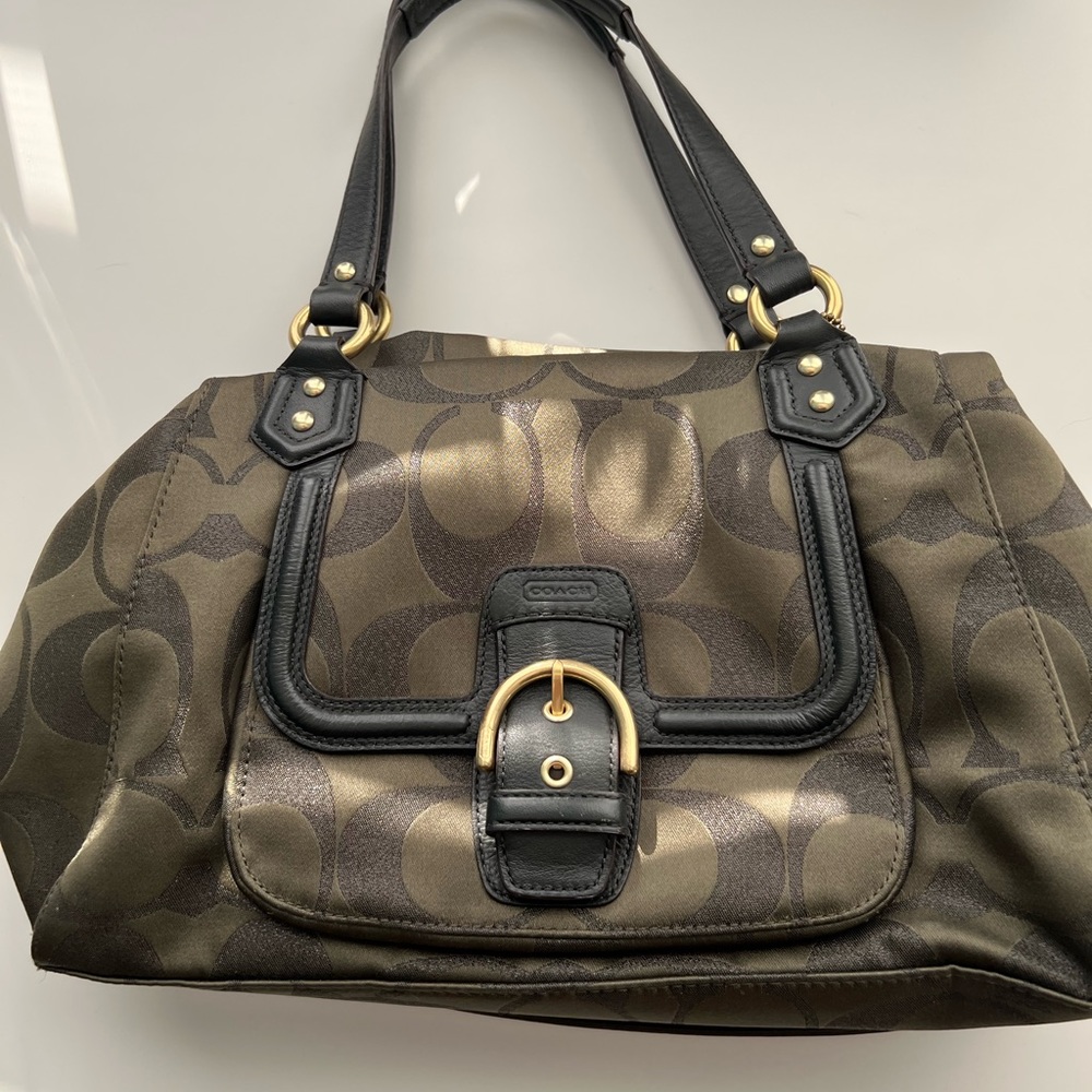 Coach Army Green Handbag